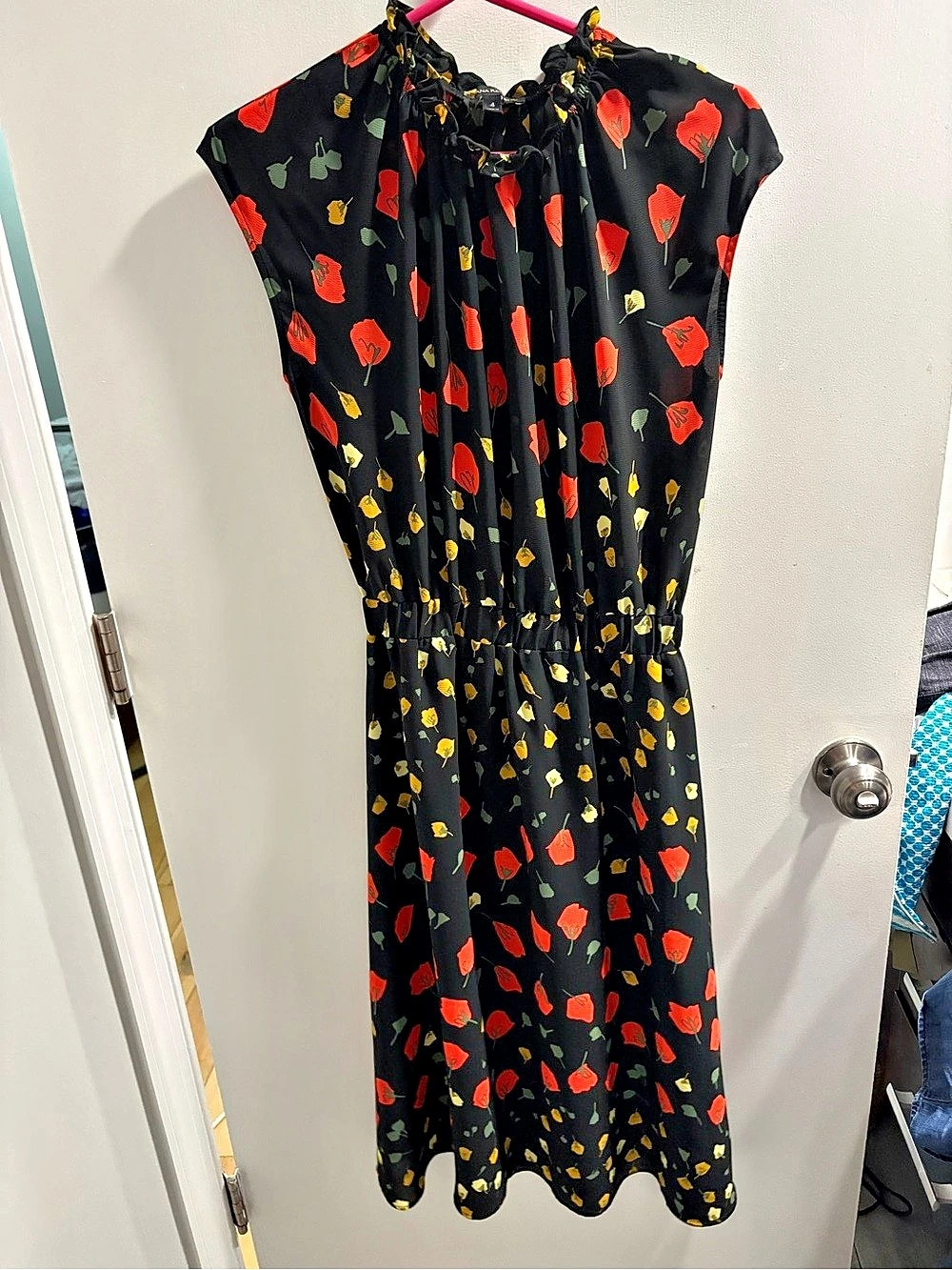 Banana Republic Abstract Print Midi Dress Size 4 Like New